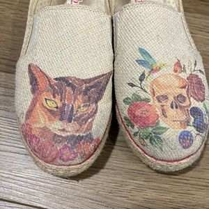 goby vegan cat & skull espadrilles shoes